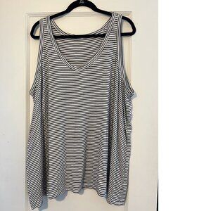 Striped V-Neck Sleeveless Tunic